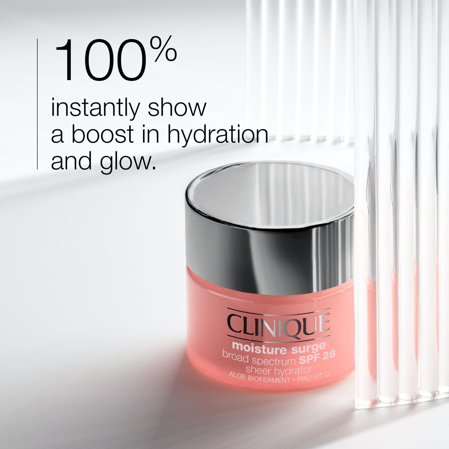 Clinique Moisture Surge Broad Spectrum SPF 28 Sheer Hydrator Face Moisturizer With SPF, Hyaluronic Acid, Aloe Bioferment + Provitamin D | Hydrating + Beauty and Personal Care Clinique