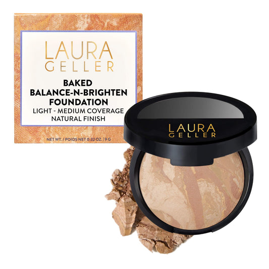 LAURA GELLER NEW YORK Award-Winning Baked Balance-n-Brighten Color Correcting Powder Foundation - Handmade in Italy - Buildable Coverage, Matte Finish Beauty and Personal Care LAURA GELLER NEW YORK Default Title