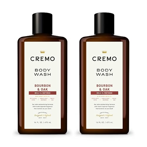 Cremo Rich-Lathering Bourbon & Oak Body Wash, A Sophisticated Blend of Distillers Spice,16 Fl Oz (2-Pack), Packaging may vary Beauty & Personal Care Cremo