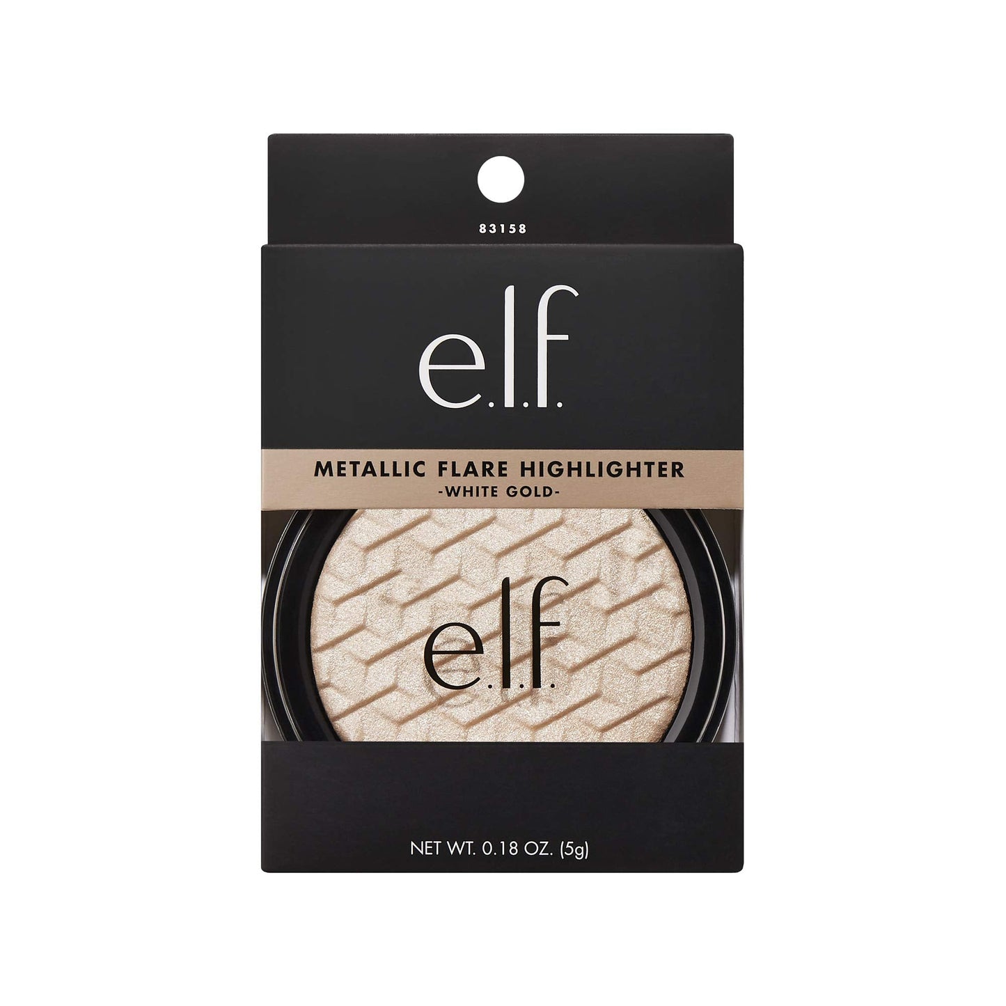 e.l.f. Metallic Flare Highlighter Versatile Jelly-like Formula, Multi-Dimensional, Buttery Soft, Creates a High-Luster, High Shimmer Glow, White Gold Beauty & Personal Care e.l.f.