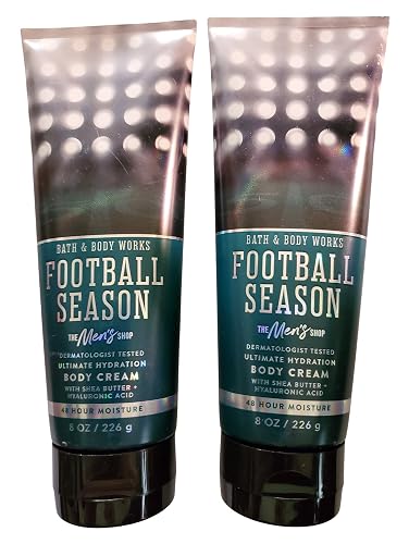 Bath & Body Works Men's Football Season Ultimate Hydration Body Cream 8 Ounces Pack of 2 Beauty & Personal Care Bath & Body Works