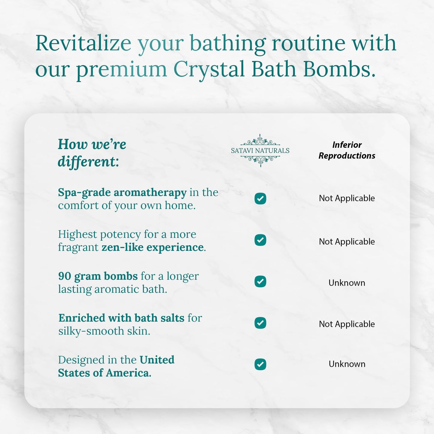 Satavi Naturals Crystal Bath Bombs (6 Pack) Luxurious Aromatherapy Bath Bombs Enriched with Nourishing Bath Salts for Silky Smooth Skin & Pleasantly… Beauty & Personal Care Satavi Naturals