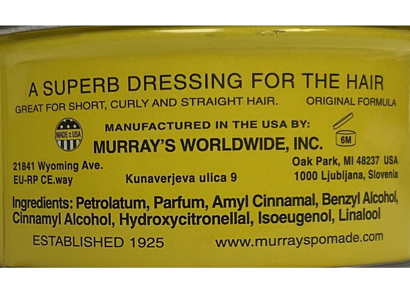 Murrays Nu Nile Hair Slick Dressing Pomade 3oz Jar by Murrays Beauty & Personal Care Murray's