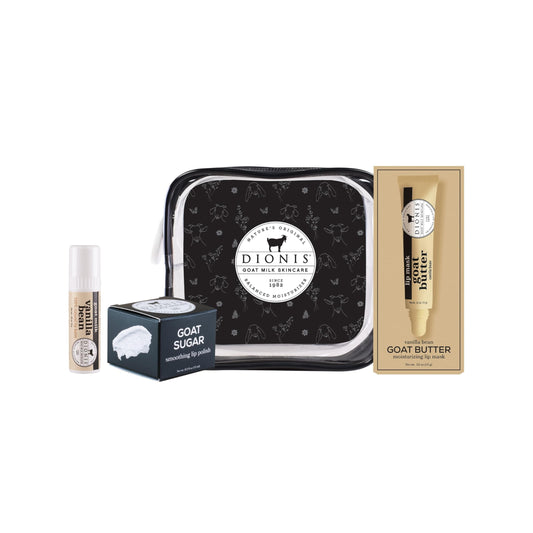 Dionis Goat Milk Gift Set For Women, Lip Balm, Exfoliating Sugar Scrub & Hydrating Overnight Repair Mask, 3-Piece Womens Skincare & Travel Essentials Beauty and Personal Care Dionis