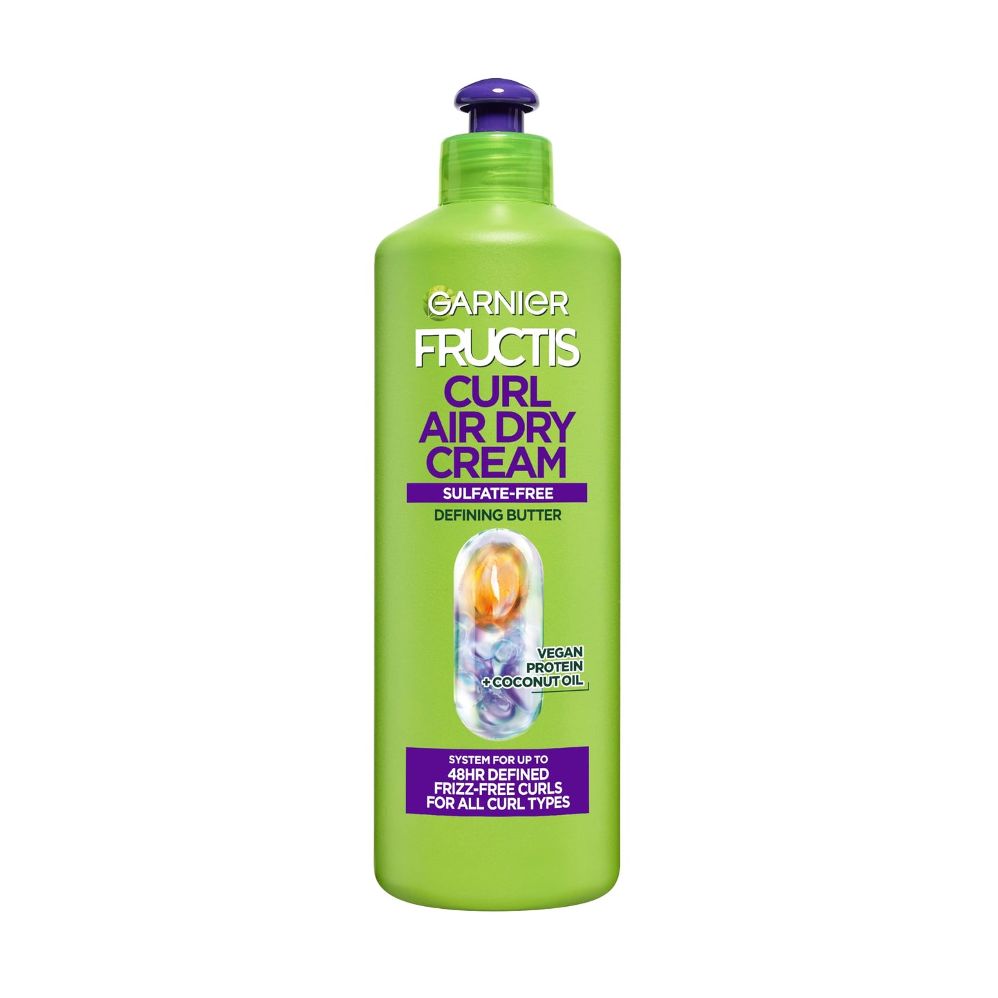 Garnier Fructis Curl Nourish Air Dry Cream XL Leave In Conditioner, Sulfate-Free Curl Defining Cream For Moisture and Frizz Control Waves, Curls, Beauty and Personal Care Garnier