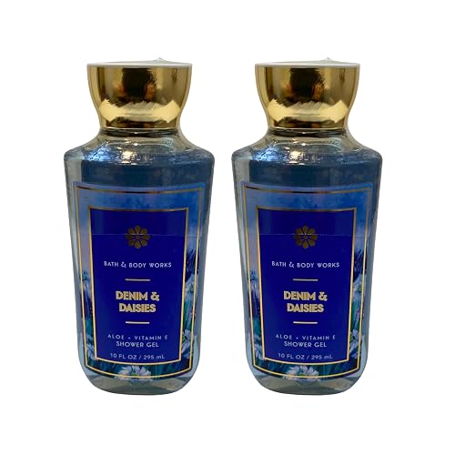 Bath & Body Works Shower Gel, Set of 2 Bottles, Each Bottle 10oz (Denim Daisies) Beauty & Personal Care Bath & Body Works