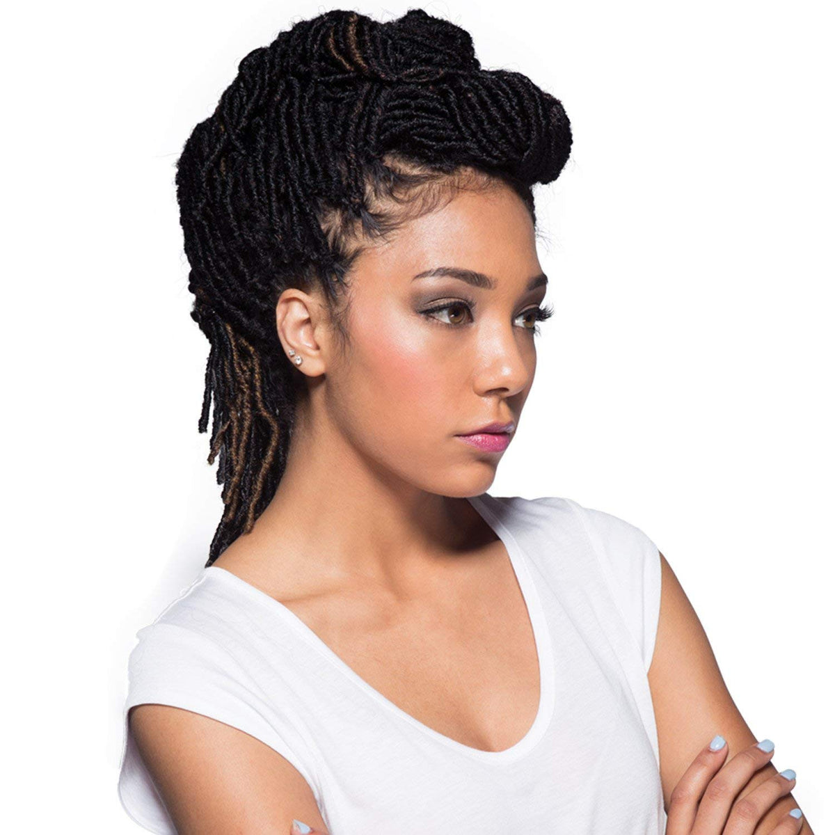 Bobbi Boss Synthetic Hair Crochet Braids African Roots Braid Collection Nu Locs 14" (4-PACK, 613)