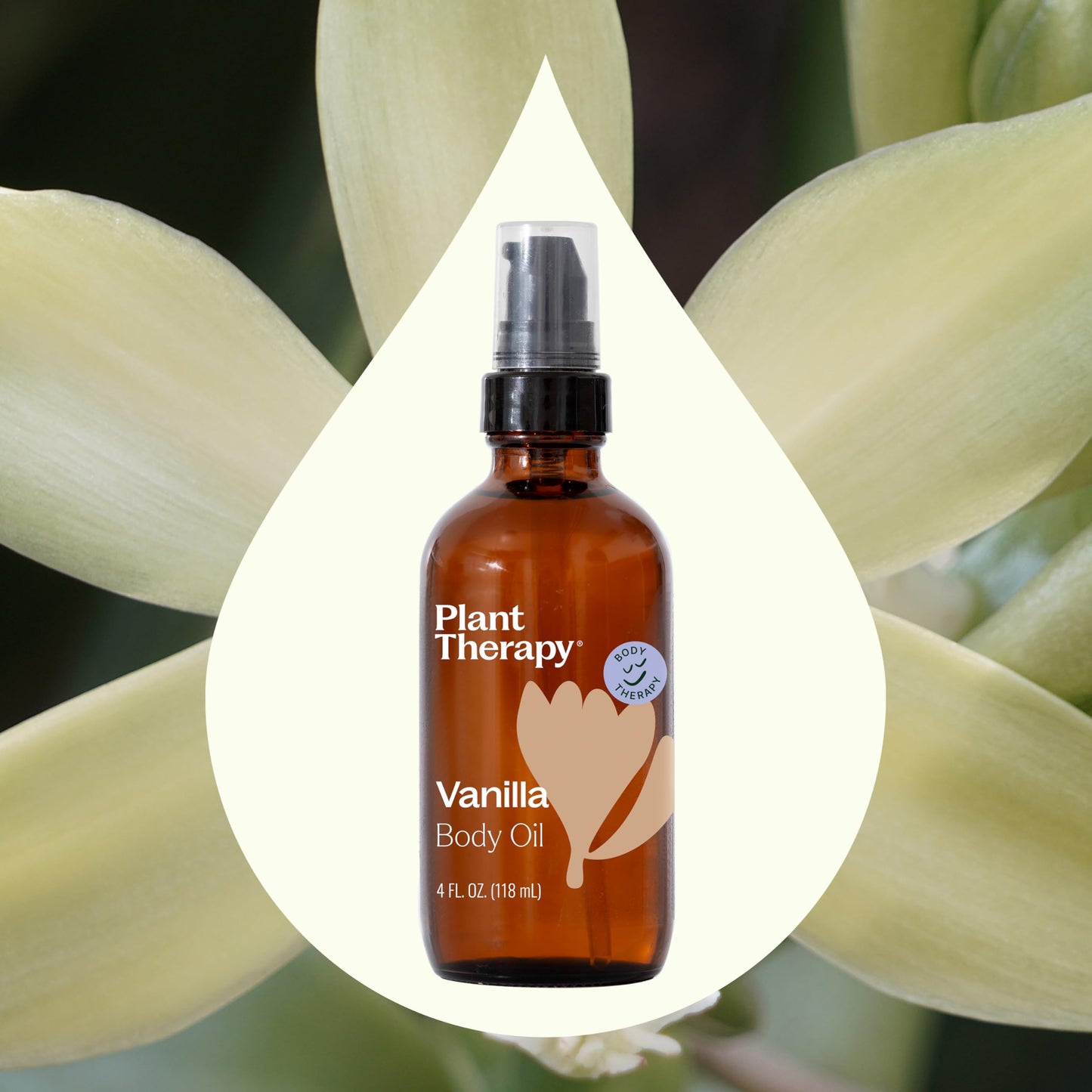 Plant Therapy Vanilla Body Oil 4 oz Sweet & Soothing Vanilla Scent, Locks in Moisture for Supple, Radiant Looking Skin, Promotes Skin Elasticity Beauty & Personal Care Plant Therapy