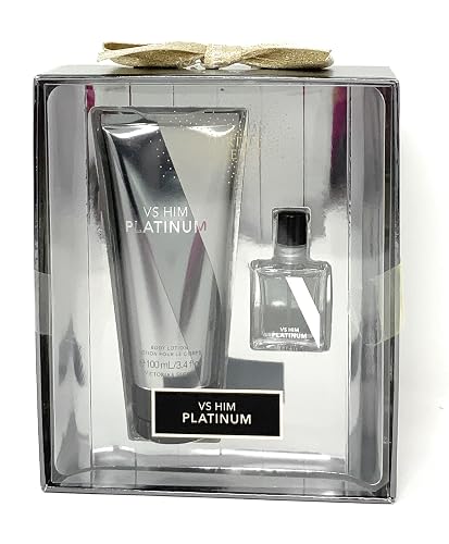 Victoria's Secret Eau de Parfum .25 oz. & Fragrance Lotion 3.4 oz Mini Perfume Gift Set, Very Sexy Platinum for Him Beauty & Personal Care Victoria's Secret