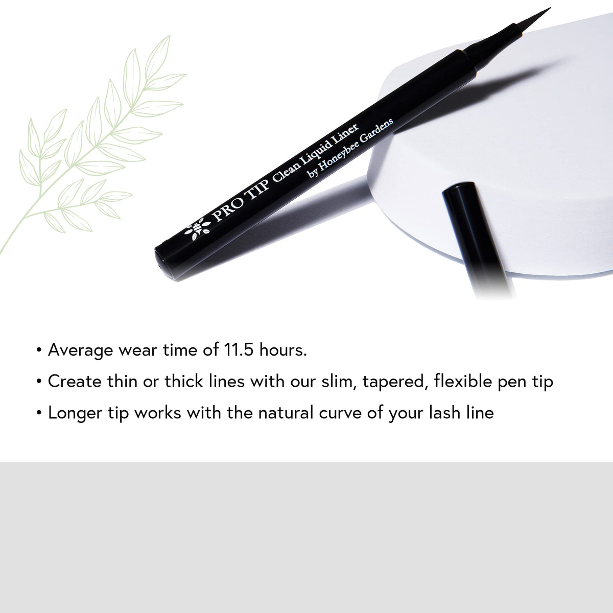 Honeybee Gardens ProTip Clean Liquid Liner, Black, Nano-Free Pigments, Long-Wearing, 0.034 fl oz Beauty & Personal Care Honeybee Gardens
