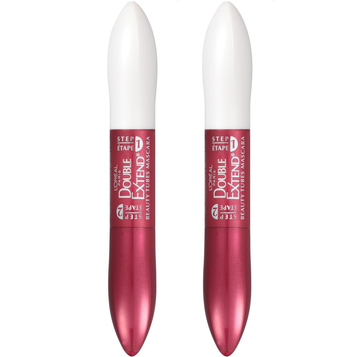 L'Oreal Paris Makeup Double Extend Tubing Mascara, Lengthening 2 Step Mascara, Smudgeproof, Black, Pack of 2 Beauty & Personal Care L'Oreal Paris