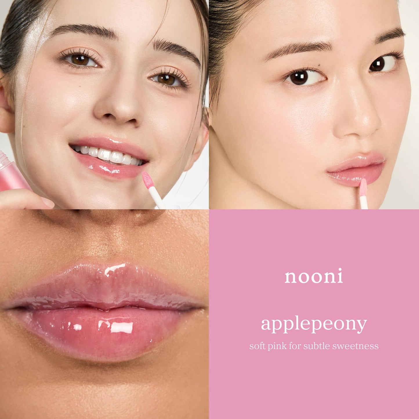 NOONI Korean Lip Oil - Applepeony | Long-Lasting, Moisturizing, Plumping, Revitalizing for Dry Lips, Waterproof, No Peel Off, Hydrating Lip Stain Beauty and Personal Care NOONI