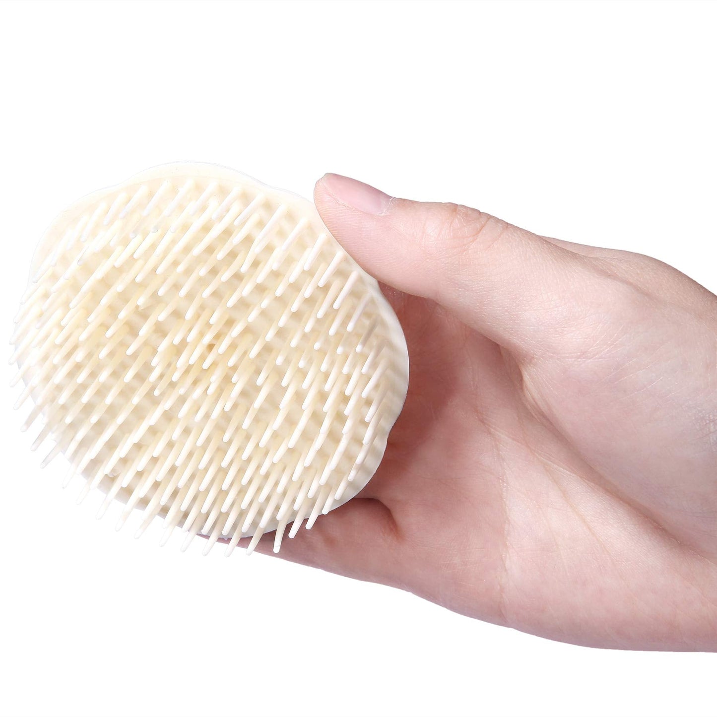 Aroveea Hair Scalp Brush Dandruff Cleaning Brush Shower Scalp Shampoo Brush Scalp Massager Pack of 4 (White and Green) Beauty & Personal Care Aroveea