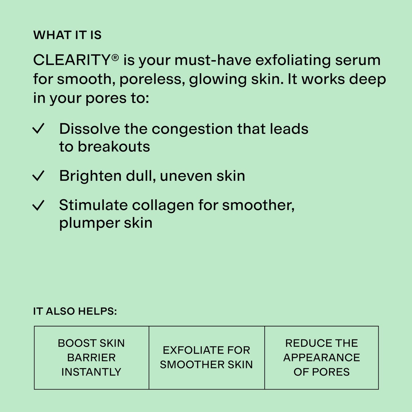 CLEARSTEM - CLEARITY The Blackhead Dissolver Mandelic Acid Serum - Vitamin C, Turmeric, Collagen Boost - All Skin Types - Facial Skin Care Products Beauty & Personal Care CLEARSTEM