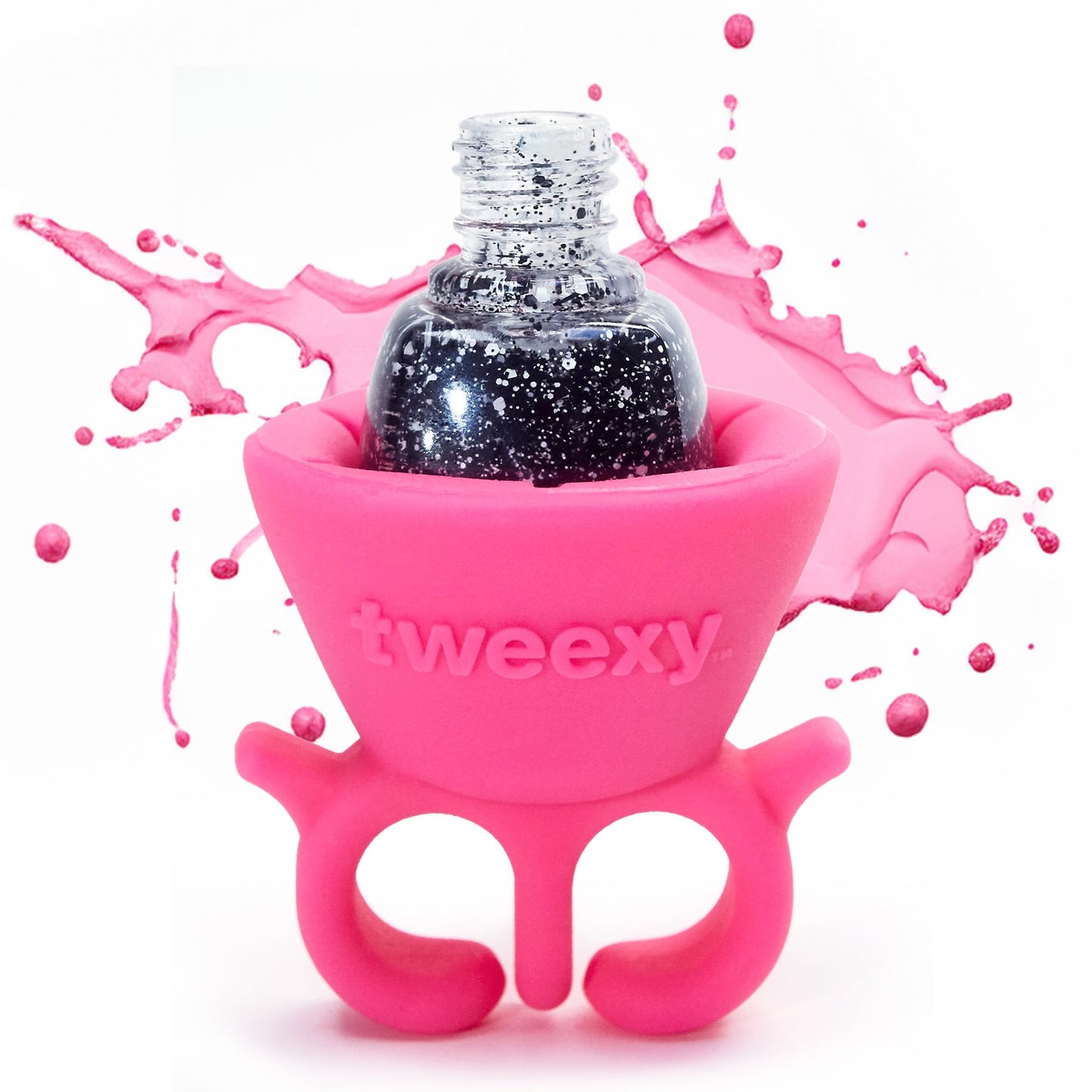 Tweexy Wearable Nail Polish Holder Ring - Hands-Free, Portable Manicure Accessory, Secure Grip for All Bottle Sizes, Convenient Nail Polish Organizer Beauty & Personal Care tweexy