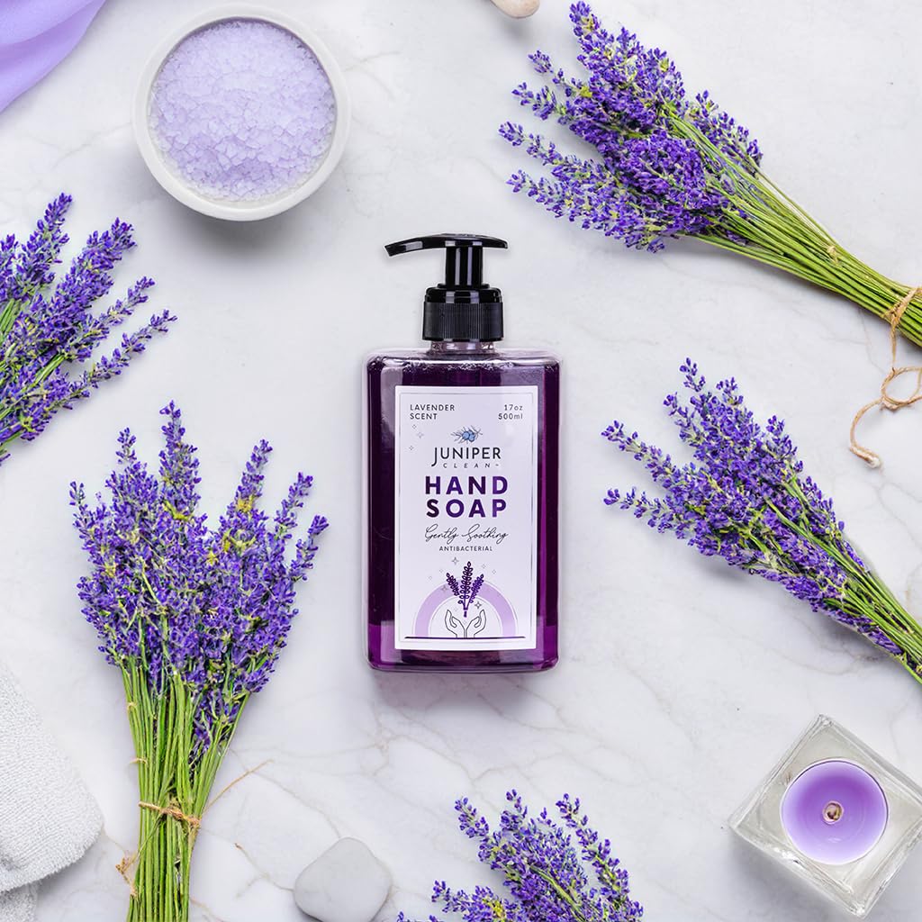 Juniper CLEAN, Antibacterial Hand Soap with Pump, Lavender Scent, Liquid Hand Soap 17 Fl Oz (Pack of 1) Beauty & Personal Care Juniper CLEAN