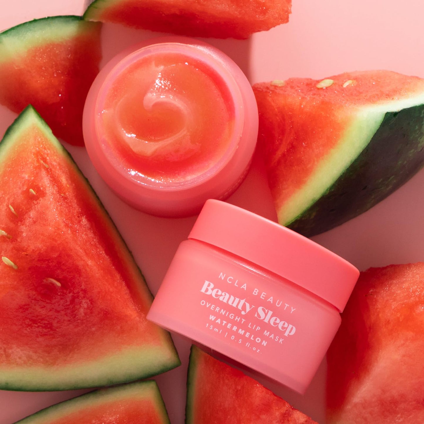 NCLA Beauty Sleep Overnight Lip Mask - Lip Mask for Women - Nourishes and Hydrates with Castor Seed Oil and Shea Butter - Watermelon - 0.5 oz Beauty & Personal Care NCLA BEAUTY