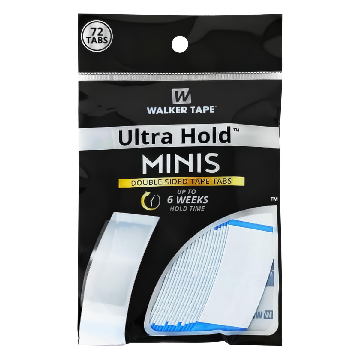Walker Tape Ultra Hold Mini Tabs, Double Sided Wig Tape Tabs for Lace Systems and Tape in Hair Extensions Human Hair, Strong Long Lasting Hairpiece