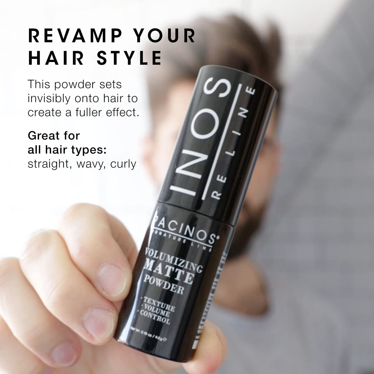 Pacinos Volumizing Matte Hair Powder - Adds Texture, Volume, Controls & Absorbs Excess Oil for Natural Finish, All Hair Types, 4.5 g. Beauty & Personal Care Pacinos