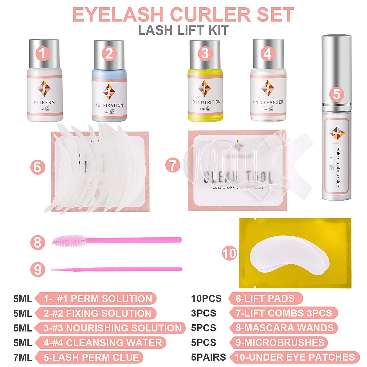 Lash Lift Kit, Eyelash Perm Kit Cilia Extension Suitable For Salon Professional Use Eyelash Lift Set Beauty & Personal Care HJSD