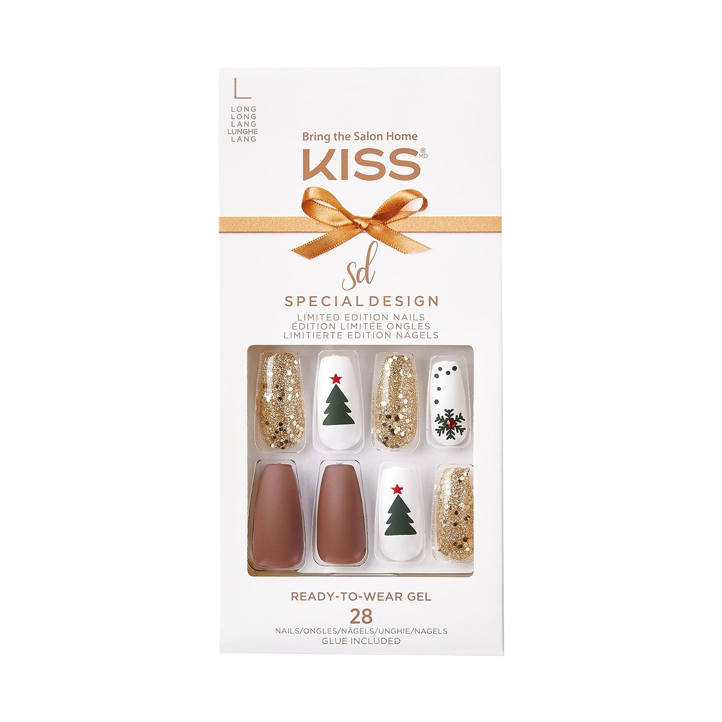 KISS Limited Edition Special Design Ready-To-Wear Gel Press-On Nails - North Pole (North Pole) Beauty & Personal Care KISS