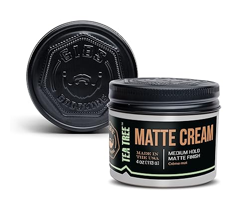 GIBS Tea Tree Matte Cream-Light/Medium Hold, Long Lasting Light Hold, Made in USA 4oz Beauty & Personal Care GIBS