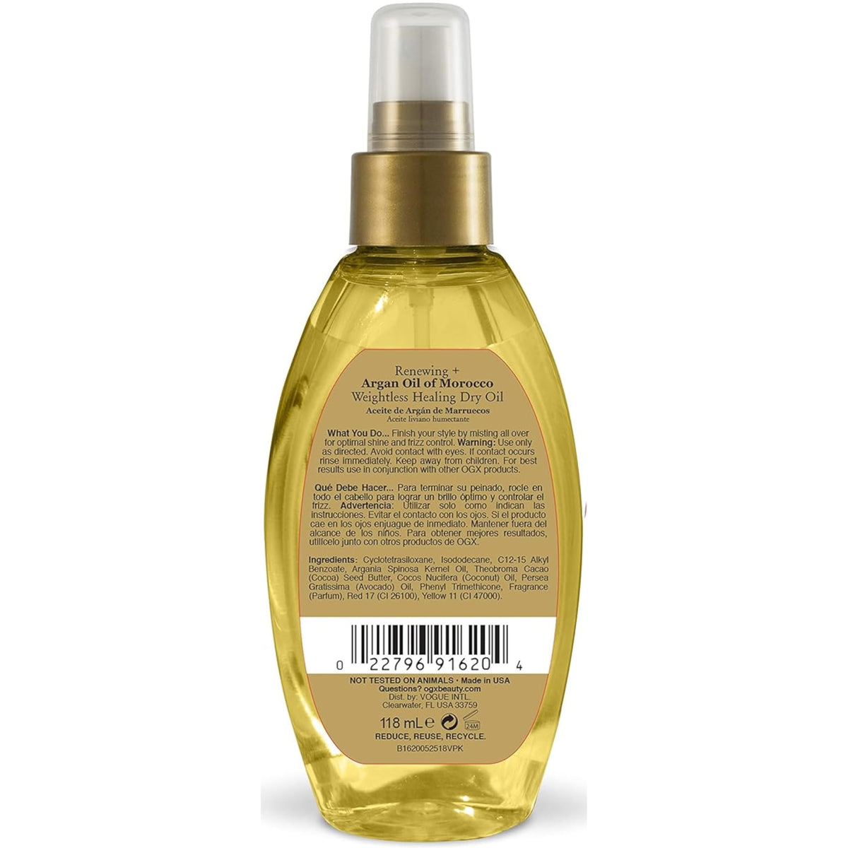 OGX Moroccan Argan Oil Weightless Dry Oil 4oz (3 Pack)