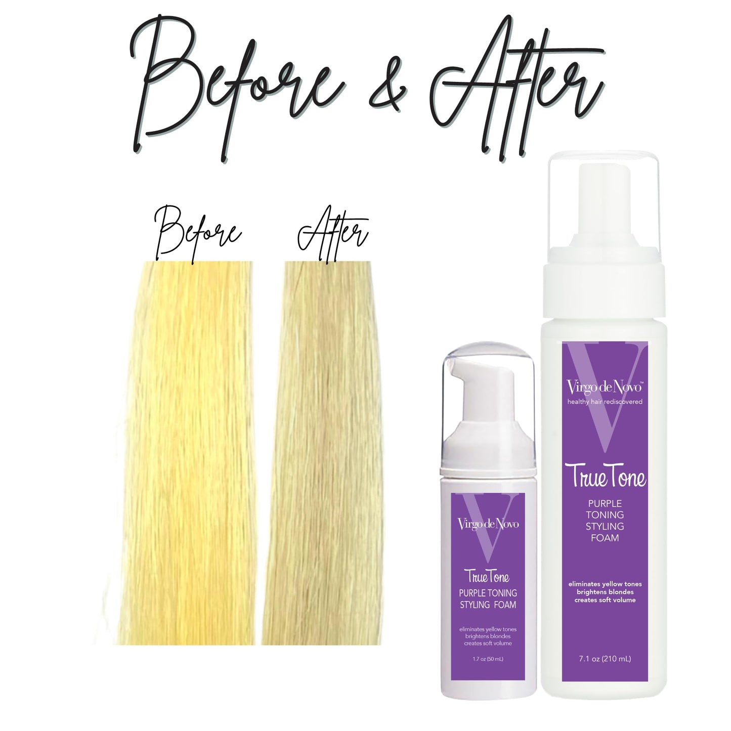 Virgo de Novo Purple Toning & Styling Foam, 7.1 oz Beauty & Personal Care Virgo de Novo Professional Haircare