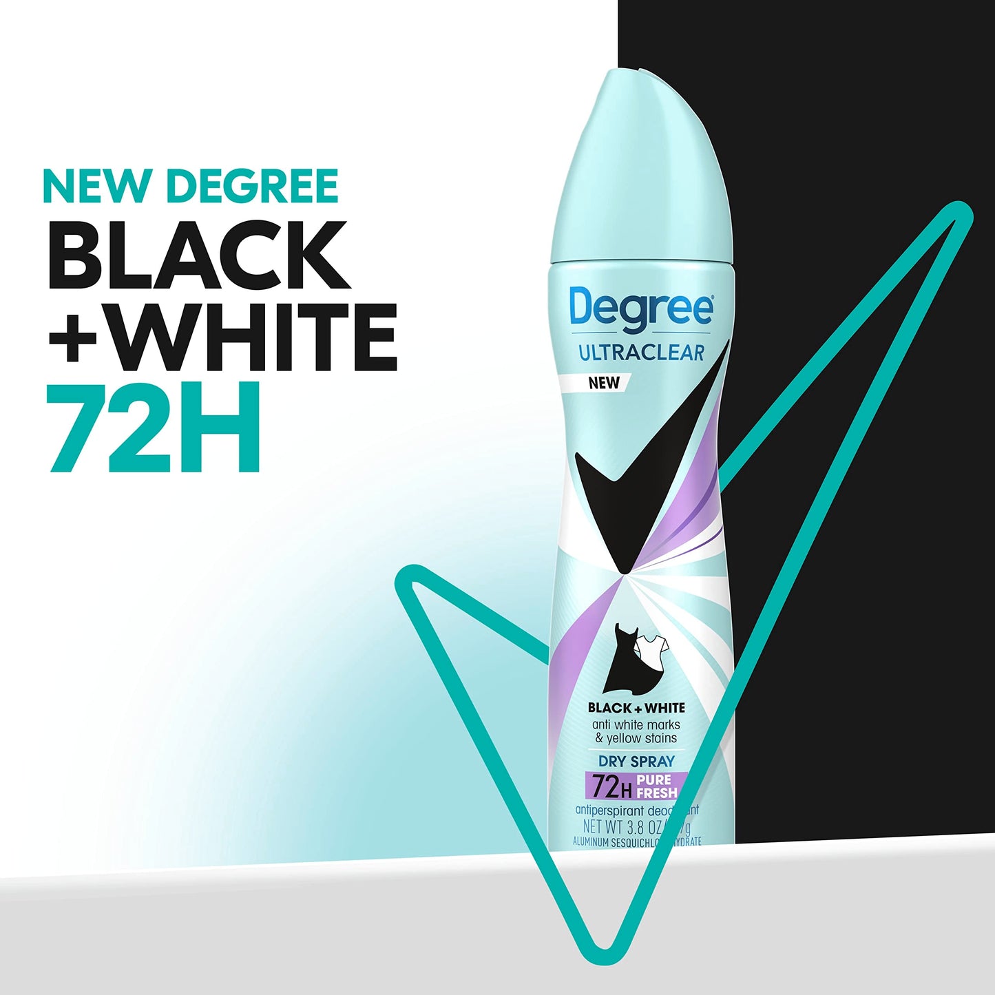 Degree Antiperspirant Dry Spray Pure Fresh 3 Count Anti White Marks and Yellow Stains Deodorant for Women 3.8 oz(Pack of 3) Beauty and Personal Care Degree