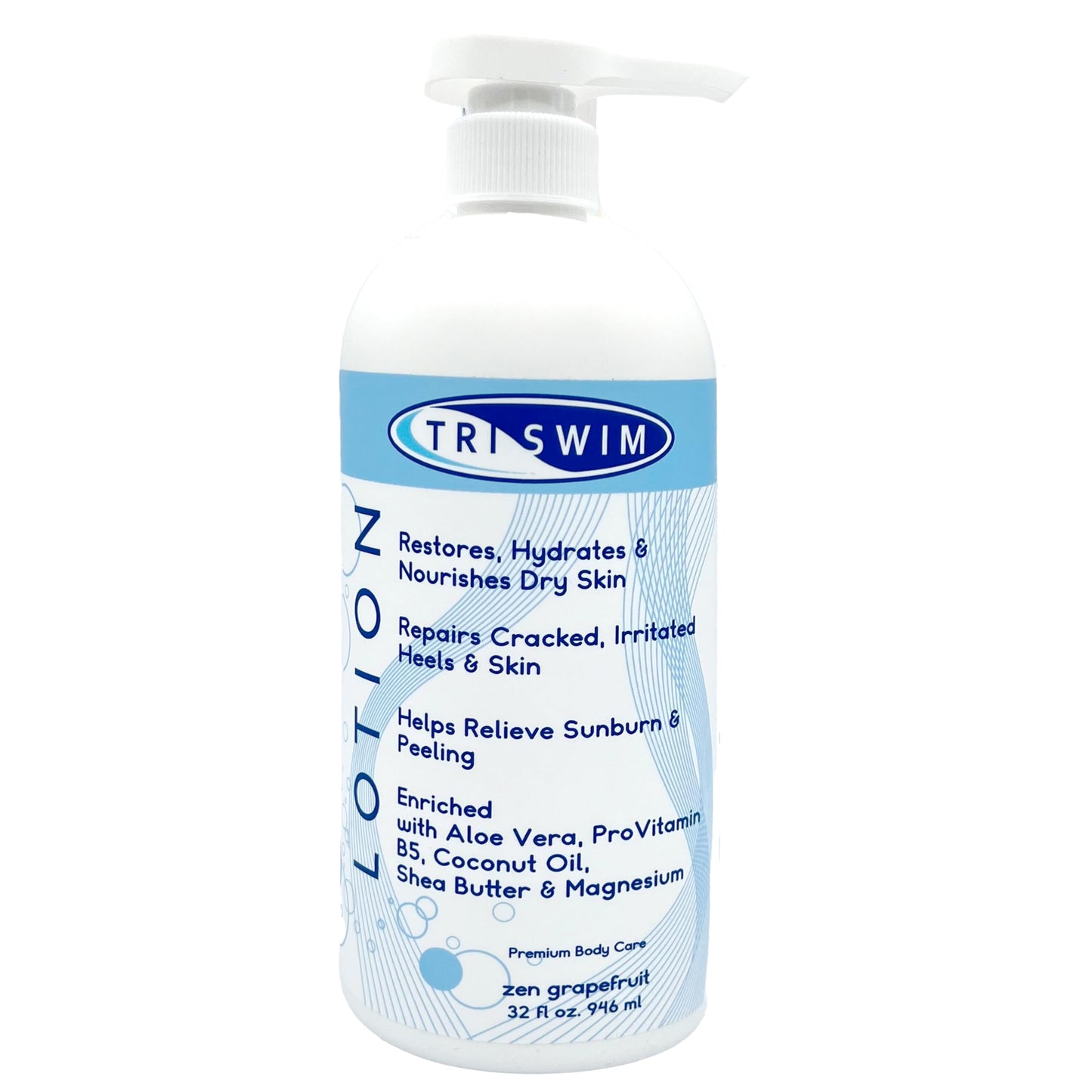 TRISWIM Swim Lotion 32oz with Pump | After Swim Lotion for Dry & Itchy Skin | Neutralizes Chlorine, Bromine & Saltwater | Deep Moisturizing Formula Beauty & Personal Care TRISWIM