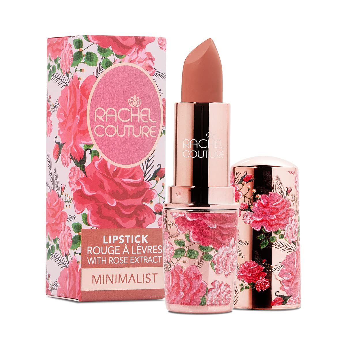 Rachel Couture Matte Lipstick with High Impact Color | Vegan & Cruelty Free | Infused with Rose Extract - 0.12 Oz - Minimalist Beauty & Personal Care Rachel Couture