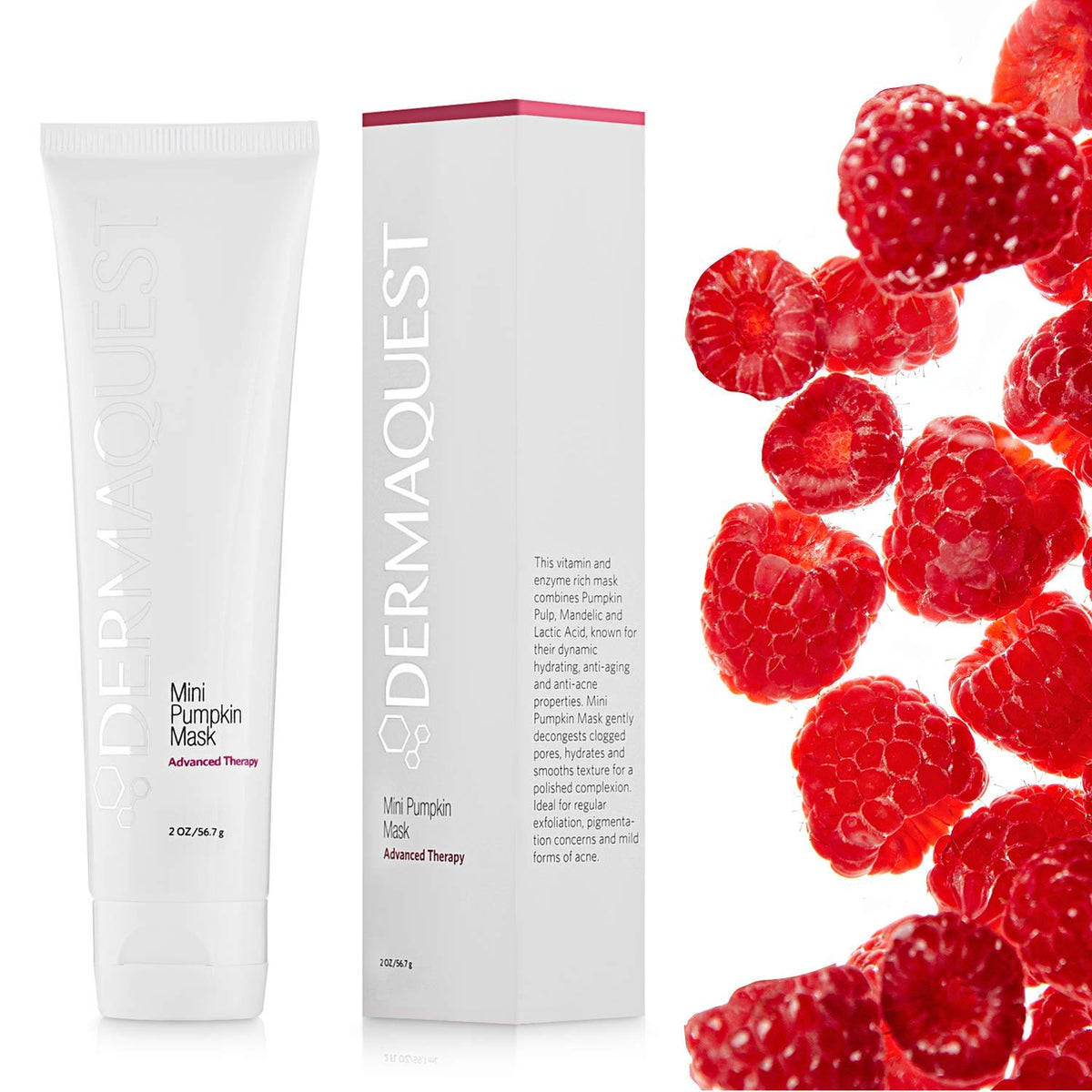 DermaQuest Advanced Therapy Mini Pumpkin Face Mask - Rejuvenating and Brightening Acne Face Mask - Blackhead Face Mask for Women & Men - All Skin