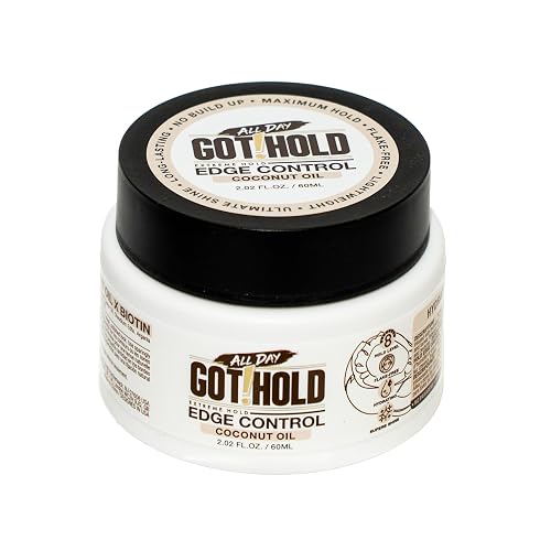 ALL DAY GOT HOLD Extreme hold Coconut Oil Edge Control 2.02 fl.oz/60ml Beauty & Personal Care ALL DAY GOT HOLD