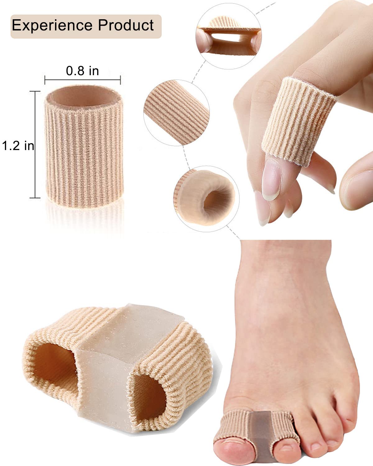 Golbylicc Bunion Toe Separators for Overlapping Toes Women Men, Gel Toe Spacers Bunion Corrector with 2 Loops for feet, Hammer Toe Straightener (2PC) Beauty and Personal Care Golbylicc