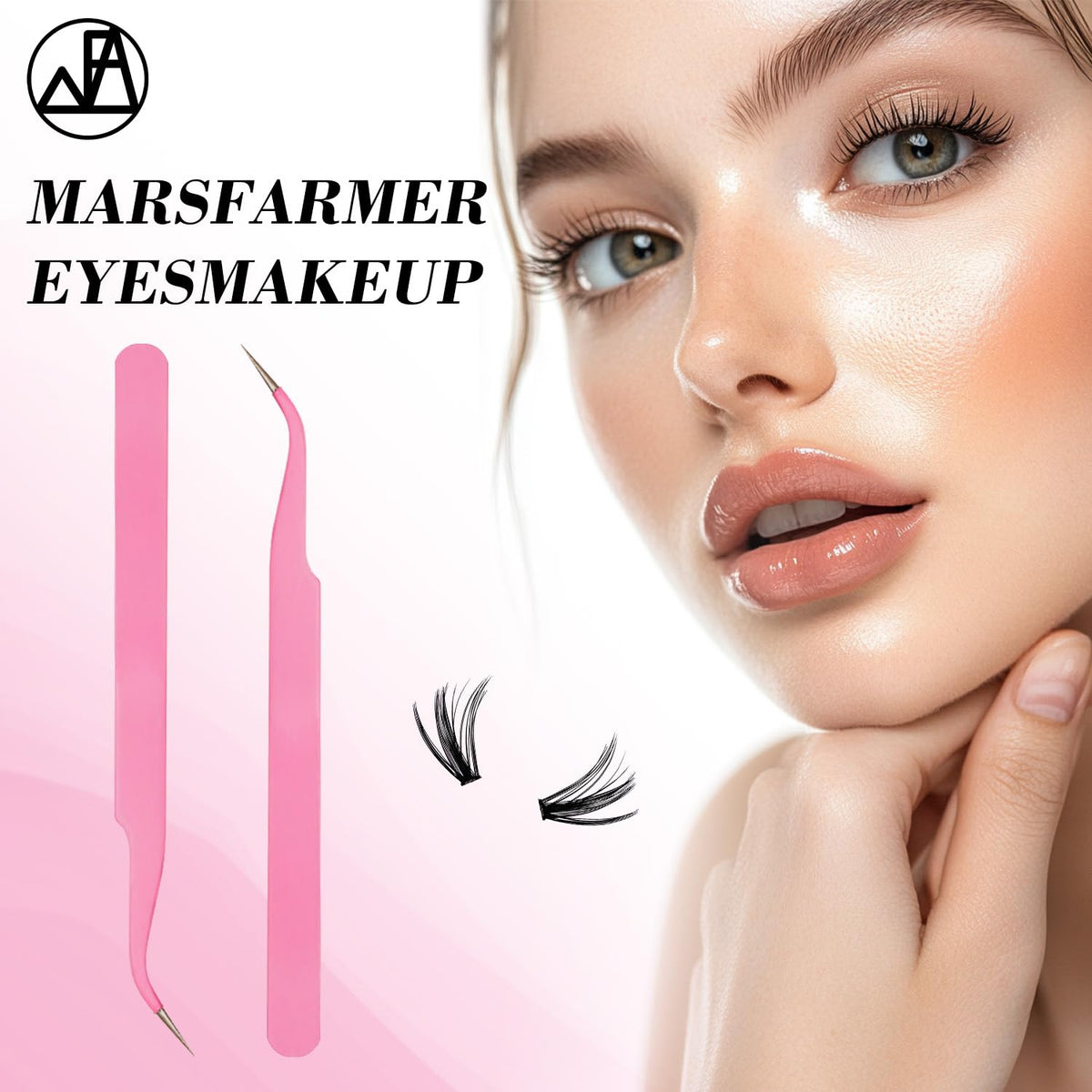Marsfarmer 640pcs Individual Cluster Lashes Kit - False Eyelashes 9-16mm 40D+50D D Curl with Lash Cluster Applicator Tweezer, Reusable Beauty & Personal Care Marsfarmer