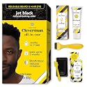 Reusable Hair & Beard Dye for Black Men - Jet Black 1.7 | Up to 5 Uses, 7 Minutes | Natural Gray Coverage, No-Drip Cream with SkinArmour® - Cleverman Beauty & Personal Care CLEVERMAN
