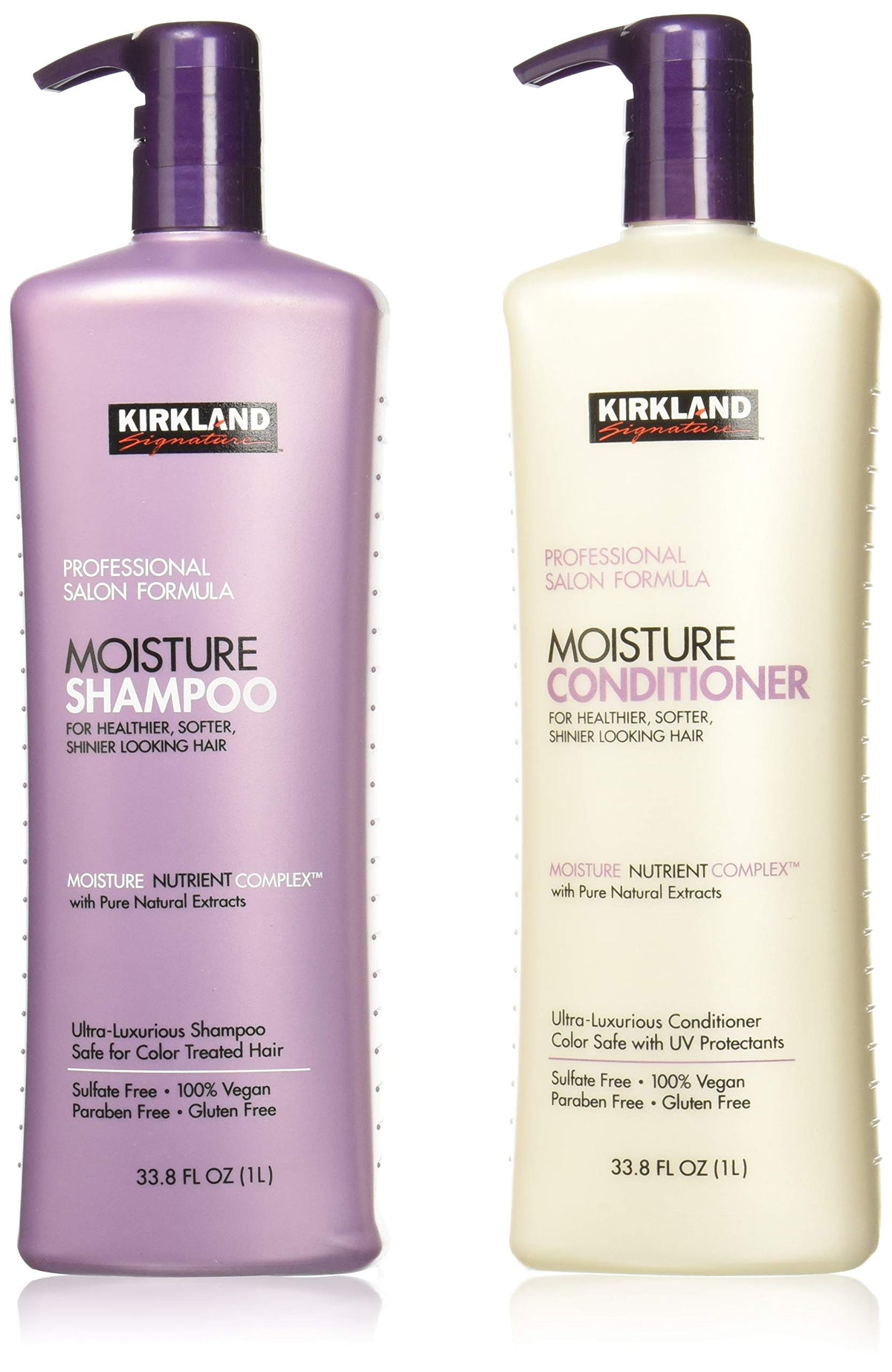 Salon Formula Moisture Shampoo 33.8 Oz & Conditioner 33.8 Oz Beauty & Personal Care KIRKLAND