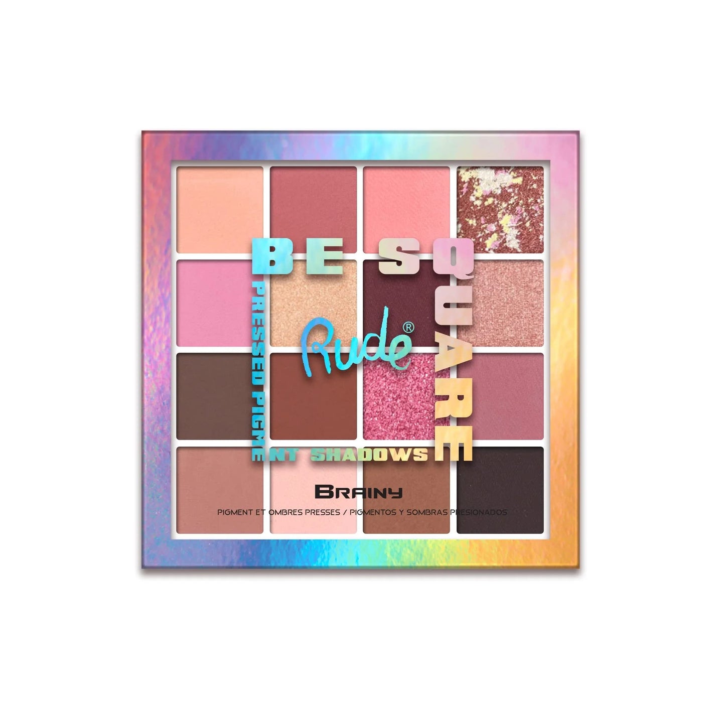 Be Square Pressed Pigments and Shadows - Brainy by Rude Cosmetics for Women - 0.76 oz Makeup Beauty & Personal Care RUDE