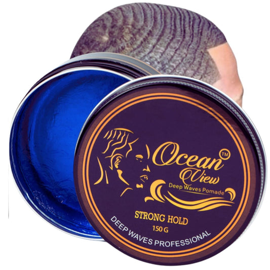 OCEAN VIEW DEEP WAVES POMADE- Water-Based Hair Cream for 360 Wave Training and Wolfing- Silky Smooth Application and Styling, Strong Hold, Easy Wash Beauty & Personal Care OCEAN VIEW DEEP WAVES POMADE