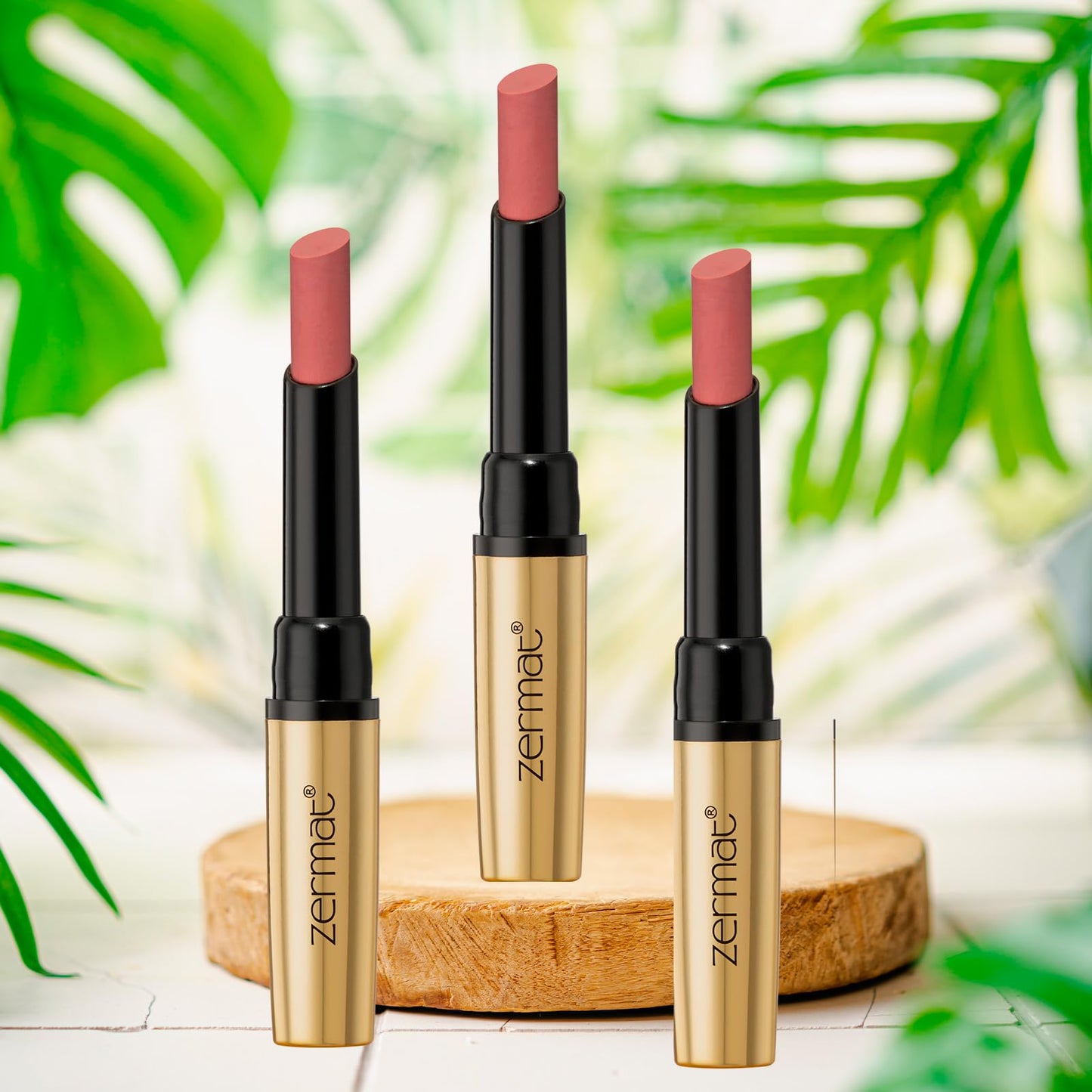 Zermat Eleganzza Reflex Long-Lasting Lipstick, Fabulous Carmel Shade, Moisturizing Formula, 8 Hour Wear, 0.06 Oz Beauty & Personal Care Zermat