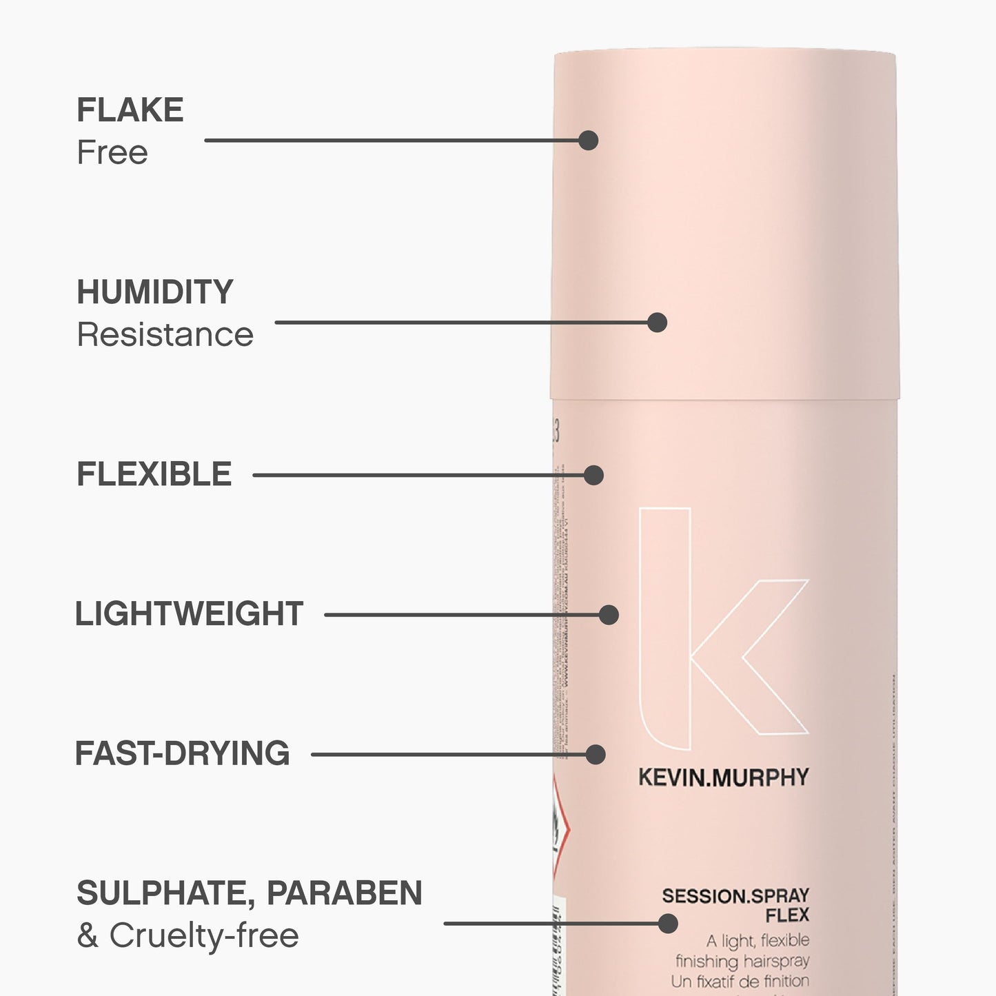 KEVIN.MURPHY SESSION.SPRAY FLEX - Flexible Finishing Hair Spray - For All Hair Types - Lightweight Hold - Humidity Resistant Hair Care - 337 mL / 11.4 Beauty and Personal Care KEVIN.MURPHY