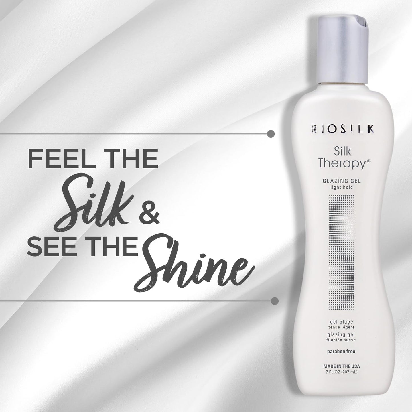 BioSilk Silk Therapy Glazing Gel, Light-Hold Styling Gel For Shine Without Stickiness, Sulfate, Paraben, & Cruelty-Free, 7 Oz Beauty & Personal Care BioSilk