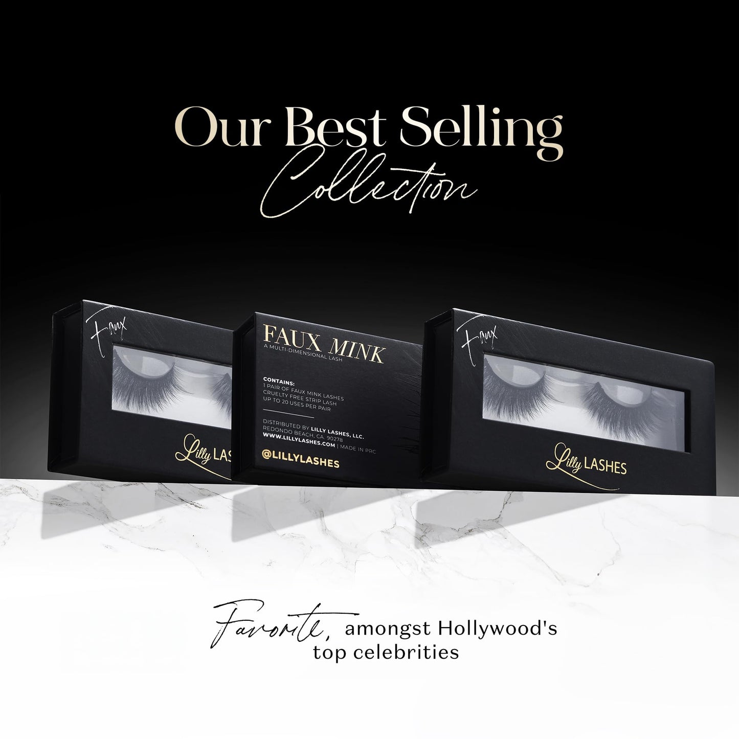 Lilly Lashes 3D Miami Faux Mink Strip Eyelashes, False Eyelashes Dramatic Look, Reusable False Lashes, Fake Lashes Pack, Lash Strips with Luxury Silk Beauty & Personal Care Lilly Lashes