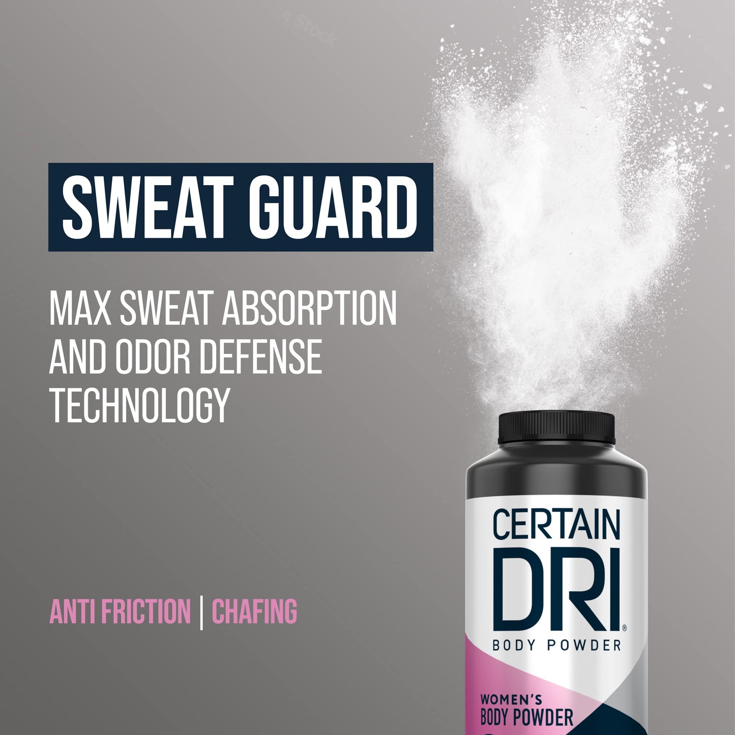 Certain Dri Women’s Body Powder - Talc-Free Anti Chafing Powder for Sweat, Moisture, & Odor Control - Calamine Formula for Itch Relief & Skin Comfort Beauty and Personal Care Certain Dri
