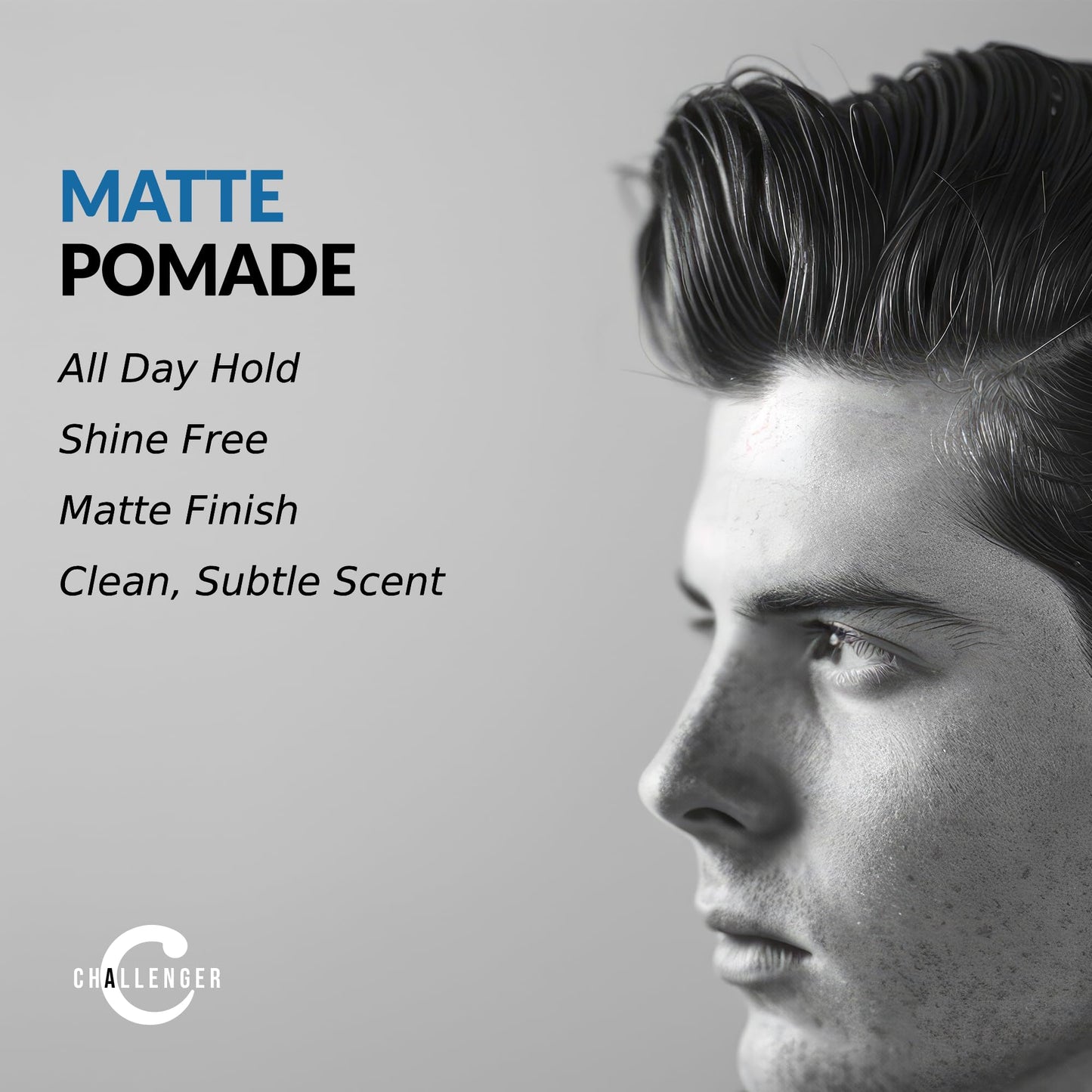 Challenger Matte Cream Pomade Combo | Natural, Shine Free Styling Product | Medium Firm All-Day Hold | Travel Friendly Water Based Hair Gel | For All Beauty & Personal Care Challenger