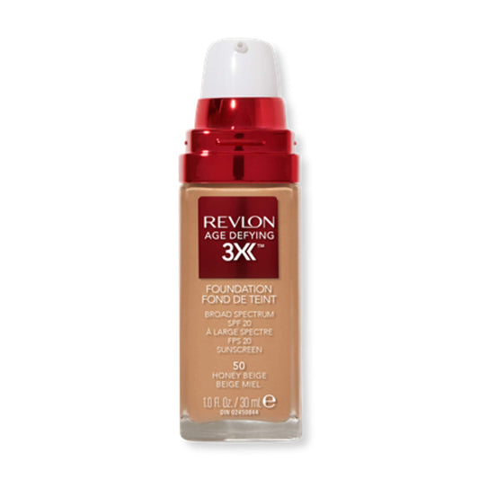Revlon Liquid Foundation, Age Defying 3XFace Makeup, Anti-Aging and Firming Formula, SPF 30, Longwear Medium Buildable Coverage with Natural Finish Beauty & Personal Care REVLON