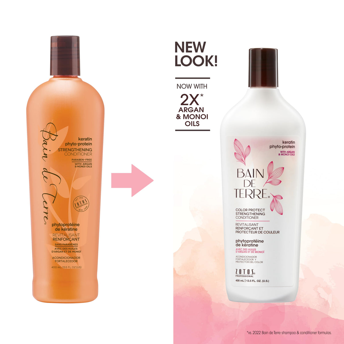 Bain de Terre Keratin Phyto-Protein Color Protect Strengthening Conditioner, Color-Safe Strengthening for Weak & Damaged Hair, Sulfate-Free Beauty & Personal Care Bain de Terre