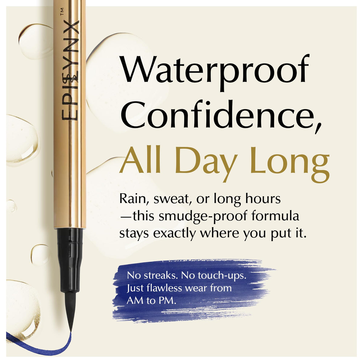 Liquid Eyeliner - Hypoallergenic Eyeliner with Fine Brush Tip, Long-Lasting Waterproof Eye Liner - Cruelty-Free, Vegan, Hypoallergenic, Gluten-Free Beauty & Personal Care EPILYNX
