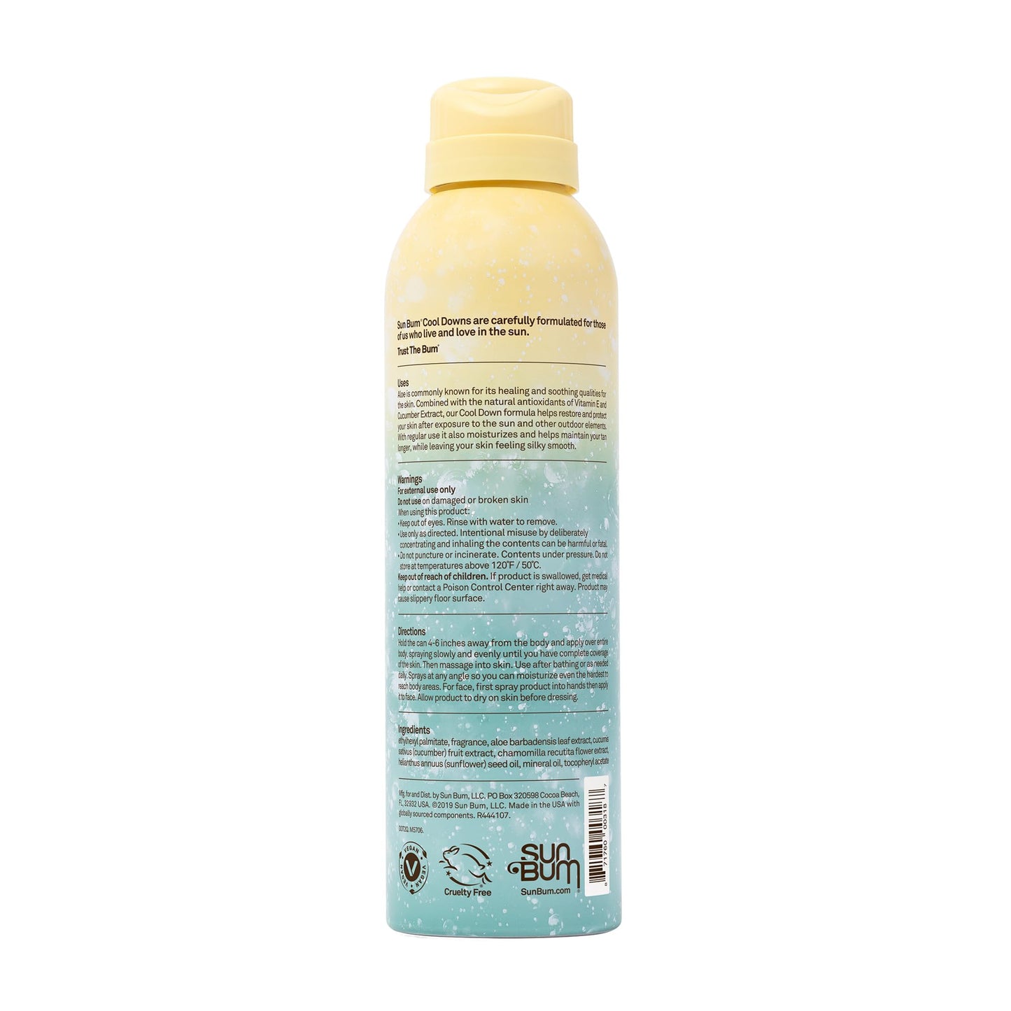 Sun Bum Cool Down Aloe Vera Spray - Vegan After Sun Care to Soothe and Hydrate Sunburn - 6 oz Beauty & Personal Care Sun Bum