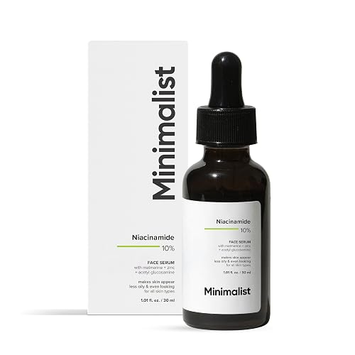 Minimalist 10% Niacinamide Face Serum for Enlarged Pores, Acne & Excess Oil | Reduces Blemishes for Even Skin Tone | For Women & Men | 1 Fl Oz / 30 ml Beauty & Personal Care Minimalist